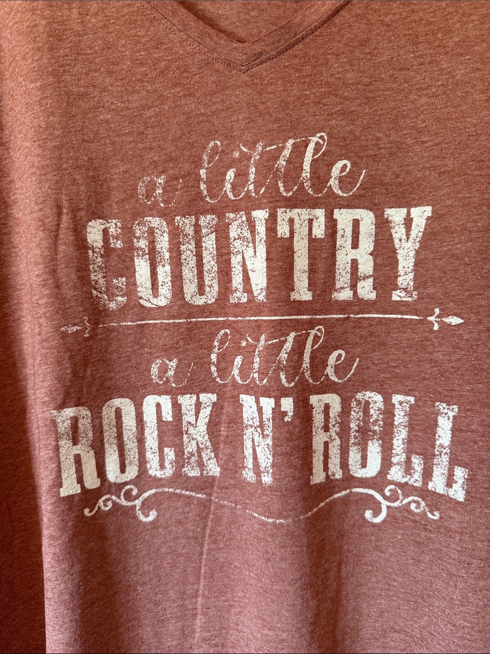 Maurices plus 2x Dusty Rose Knit graphic Tee Country Rock N Roll - Picture 4 of 5